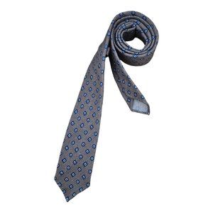 🆕️KITON 7FOLD UNTIPPED Beige Geometric Cashmere Slim Tie ITALY 61"/ 2.7" NWOT